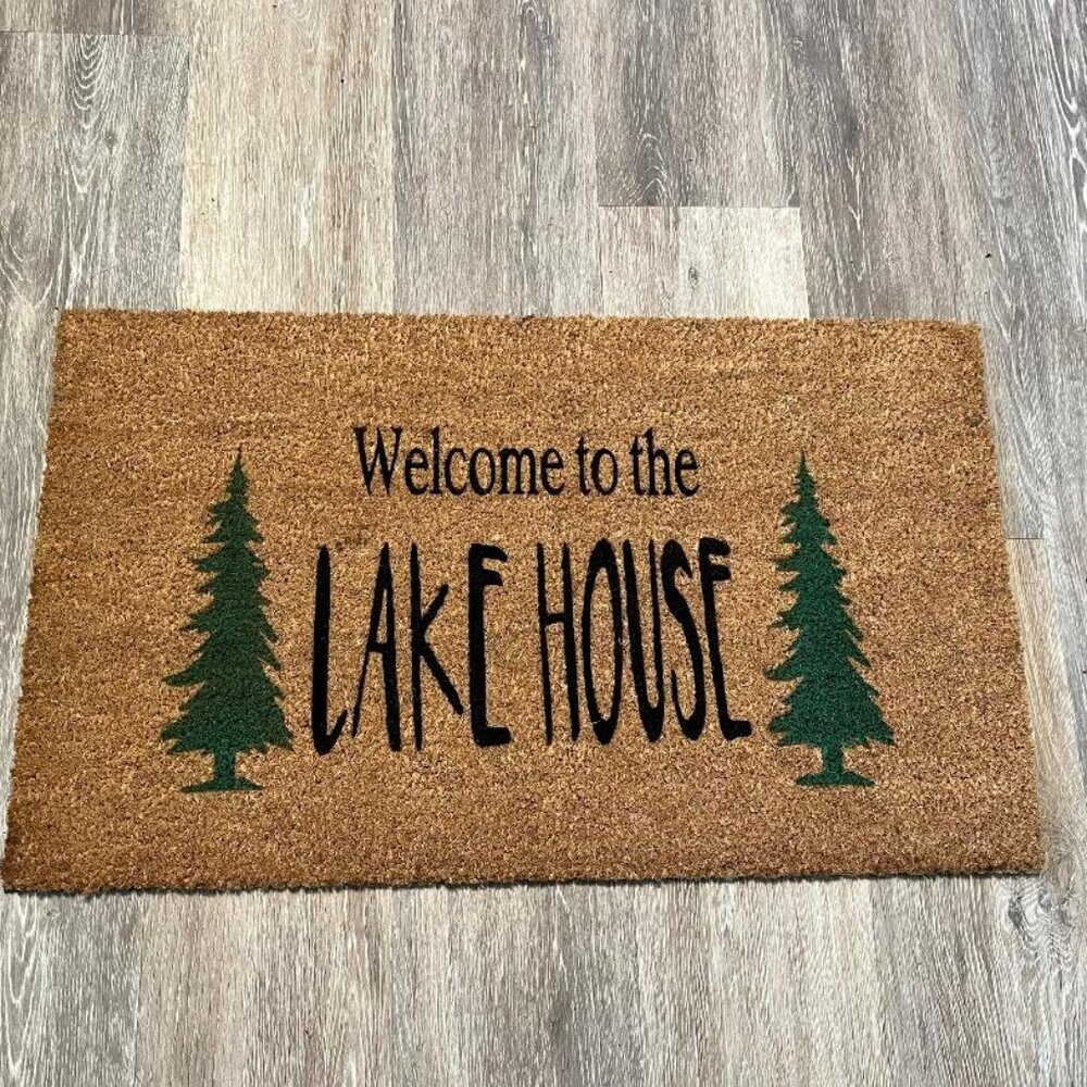 Welcome to the Lake House decorative coir doormat